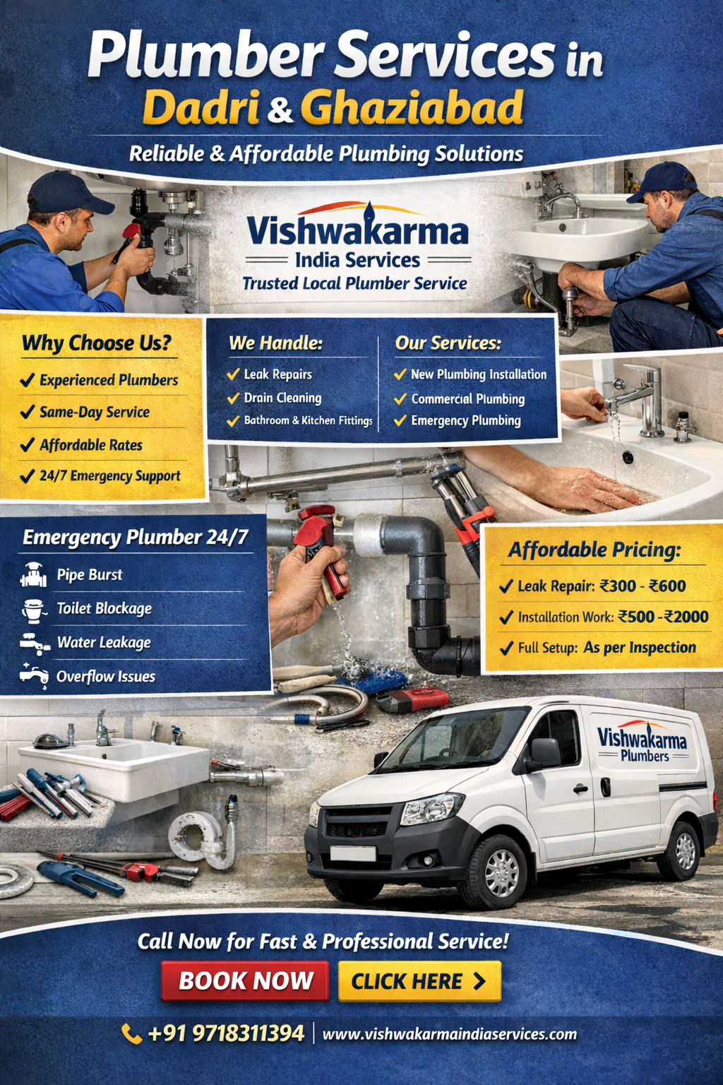 Plumber Services in Dadri & Ghaziabad – Reliable & Affordable Plumbing Solutions